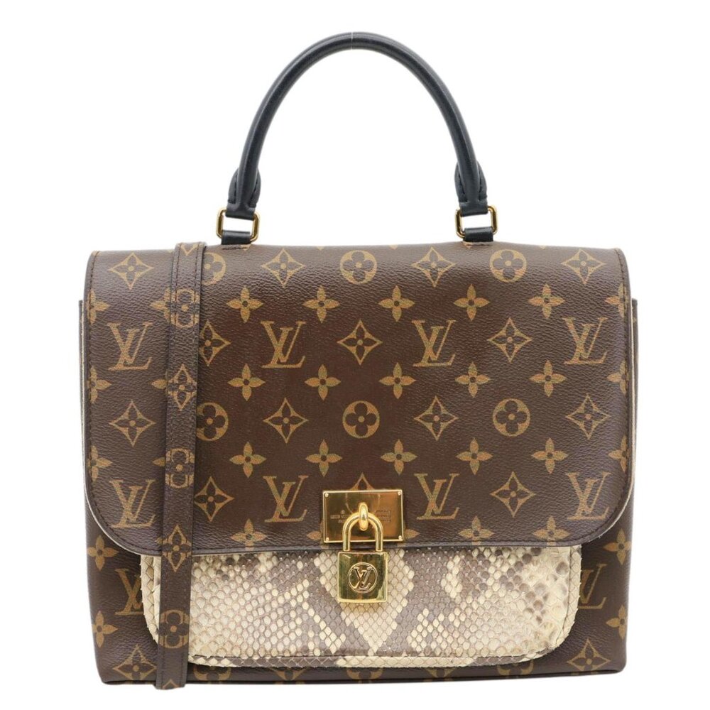 Louis Vuitton Marignan Python Monogram Canvas Sho… - image 1